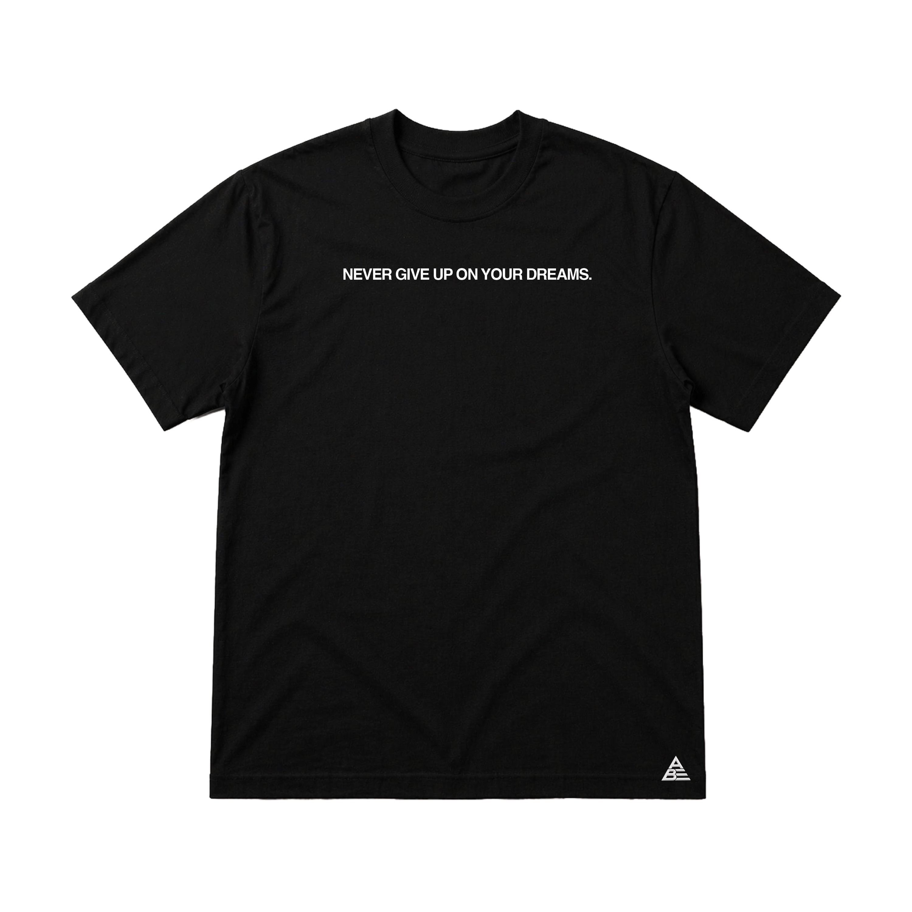 ABE NEVER GIVE UP TEE - BLK