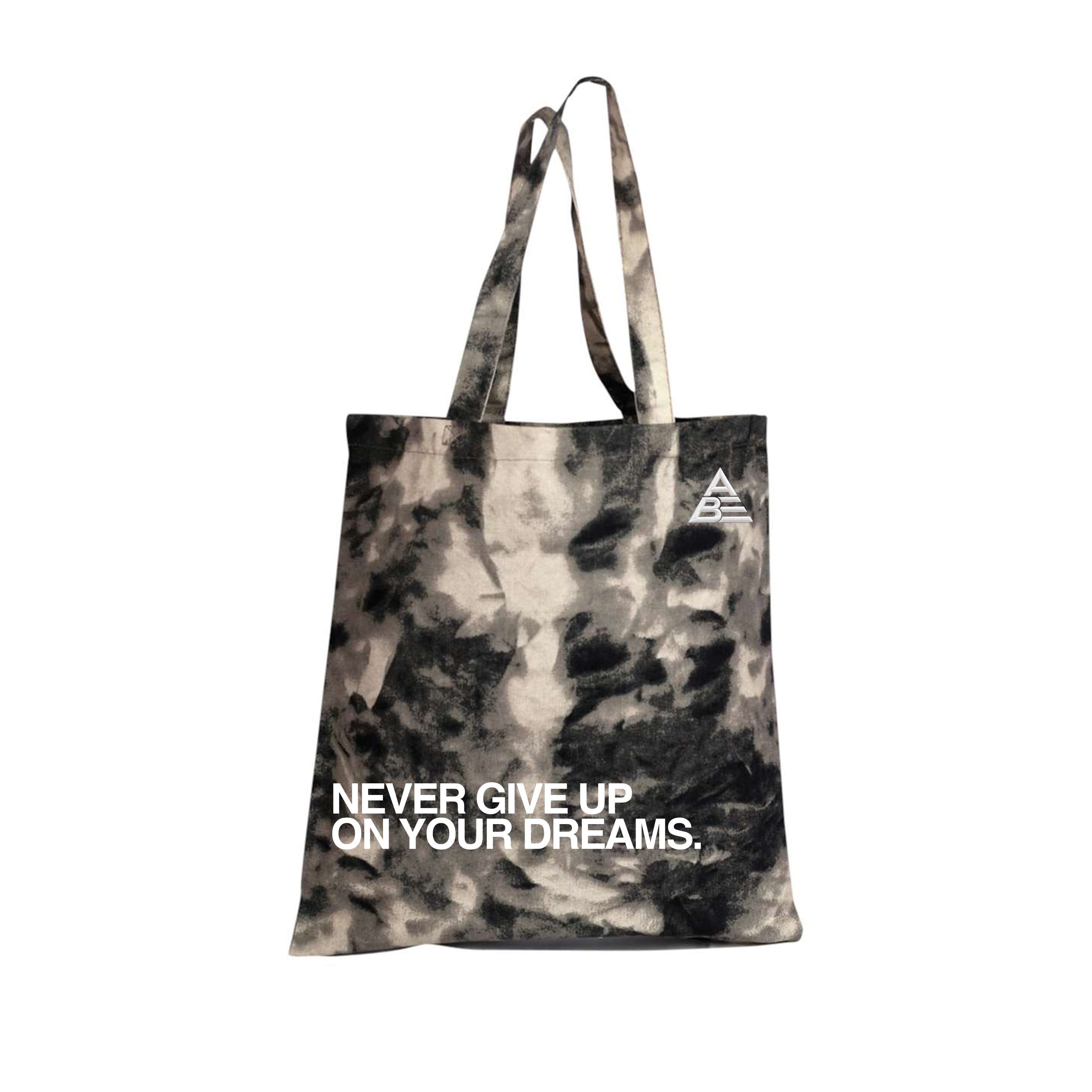 ABE NEVER GIVE UP TOTE BAG - TIE-DYE